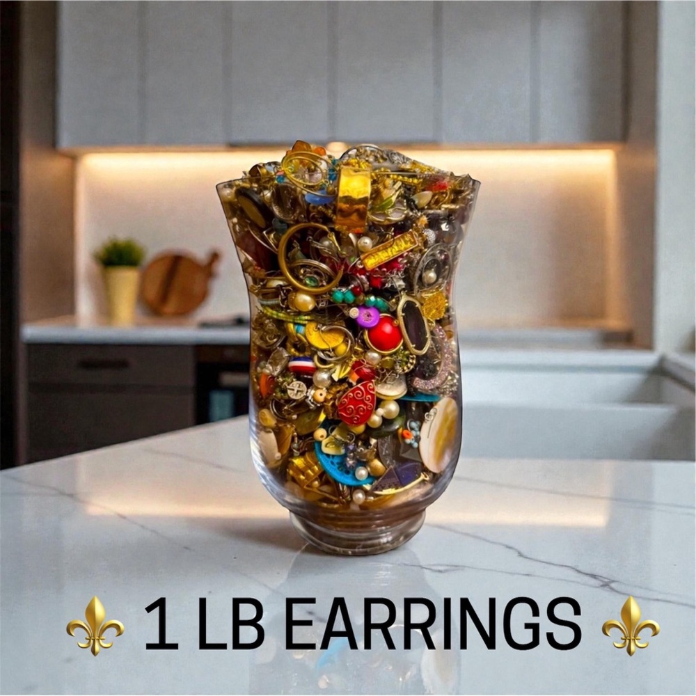 1 LB Bulk Earrings Lot Unsearched | DIY Crafts Jewelry Treasure Hunt| 1-5 LBS 👍